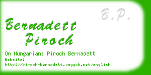 bernadett piroch business card